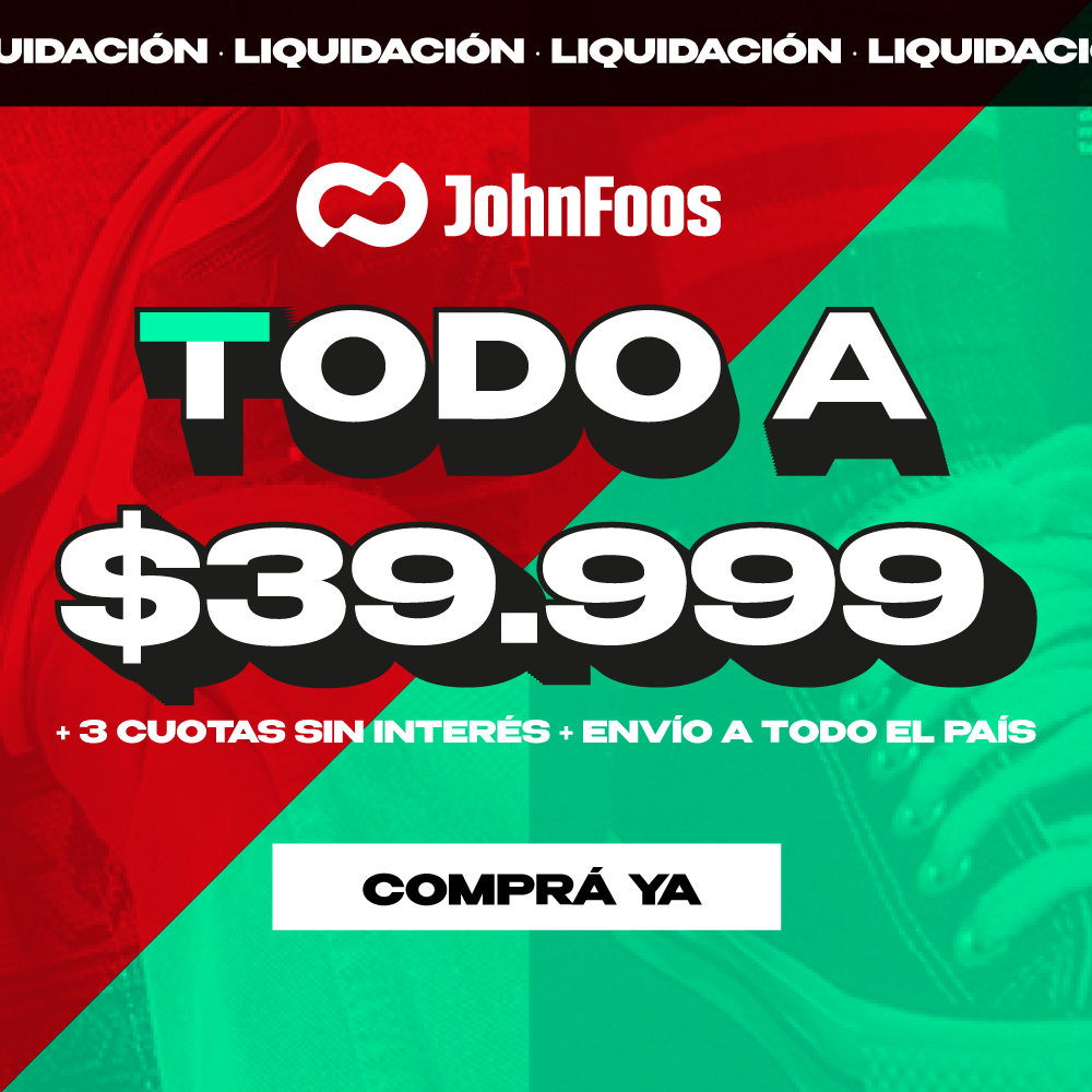 LIQUIDACIÓN JOHN FOOS TODO A $39.999