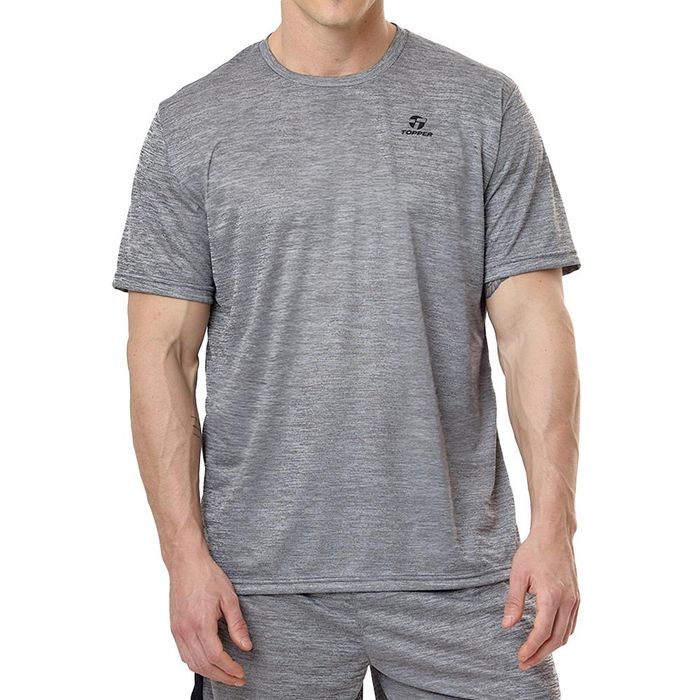 topper-remera---T-SHIRT-BASIC-MEN-TRNG-gris-melange-medi---Talle-S