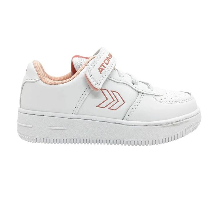 atomik-zapatillas-kids---CAMBRIDGE-VELCRO-BLANCO-salmon---Talle-24